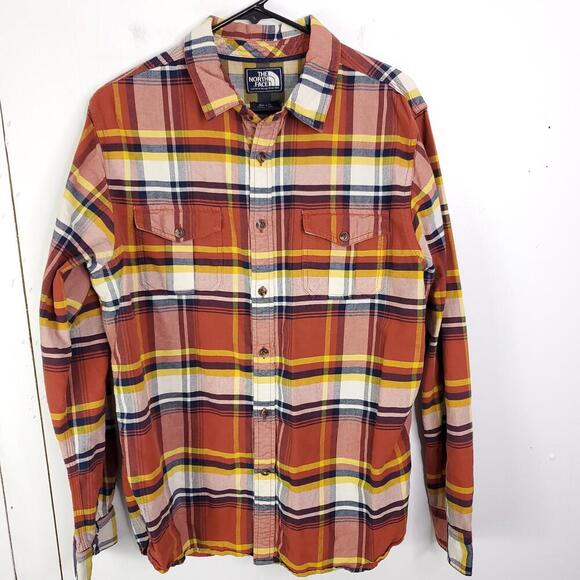 The North Face Other - North Face Shirt Mens Large Heavier Plaid Button Down Casual Flap Pockets